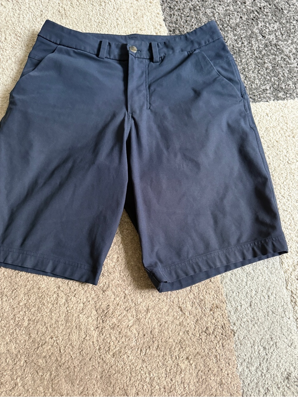 lululemon athletica Navy Flat-Front Performance Shorts